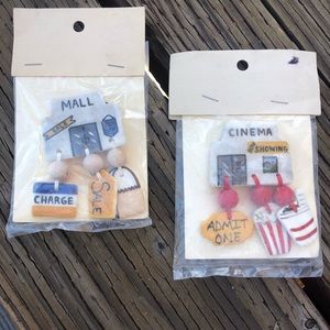Vintage Colorful 50s Mall Movie Brooch Bundle